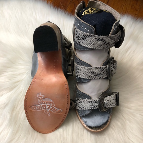 Freebird by Steven Gray and Snake Print Sandals - Picture 5 of 7